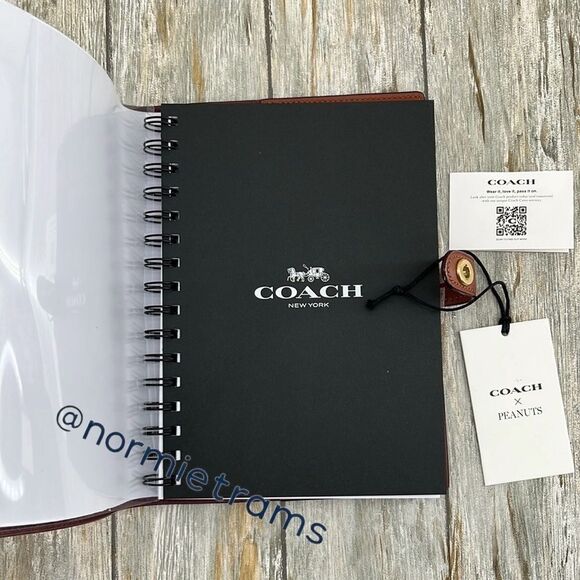 Coach X Peanuts Notebook & Snoopy Pencil Case In Signature Canvas Bag Purse - Picture 5 of 10